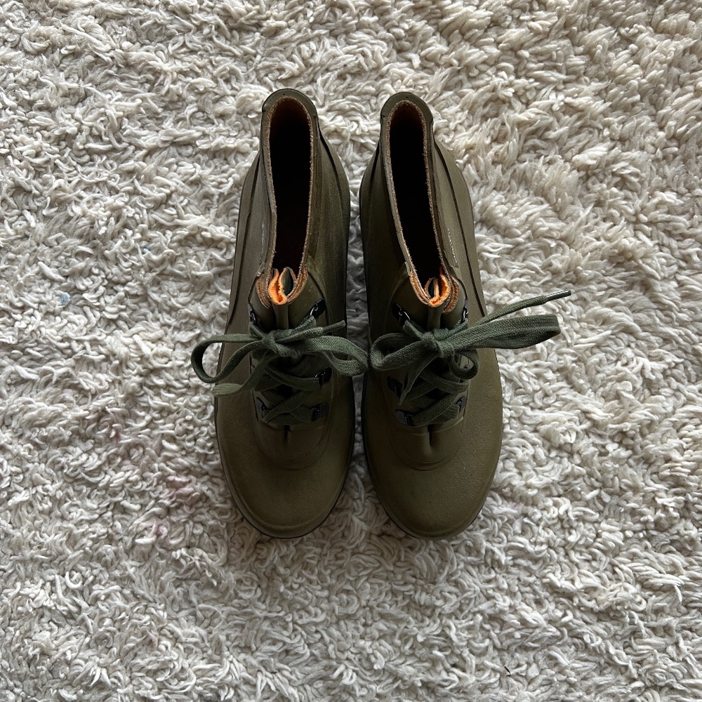 Le Chameau French Lace Up Garden Rain Boots 8.5